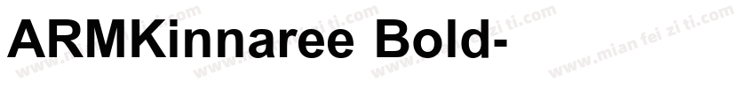 ARMKinnaree Bold字体转换